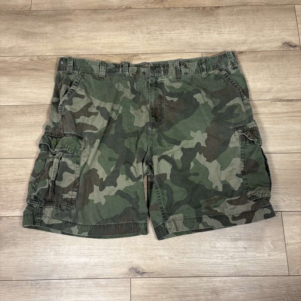 Foundry Supply Shorts Mens 52 Cargo Pocket Outdoor Casual‎ Cotton Green Camo